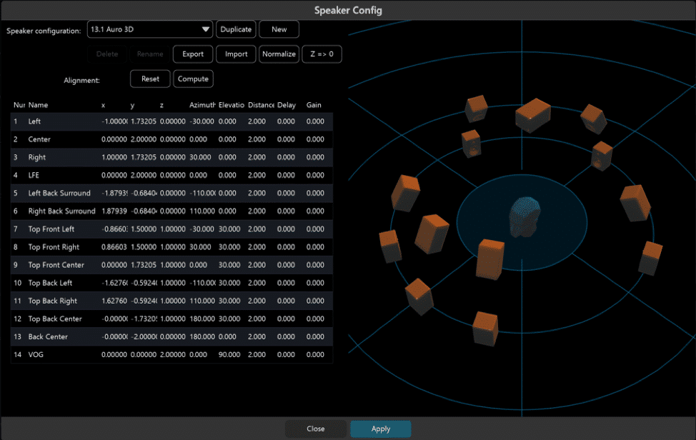 Custom Speaker Configuration